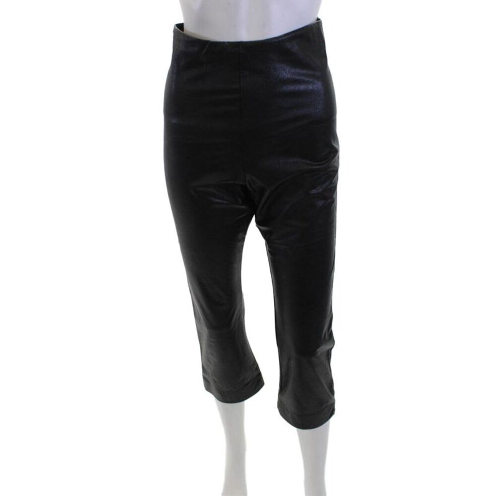Commando Women Cropped Capri Pants Black Biker Size L